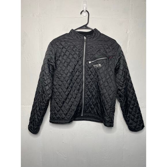 Obermeyer Women's Quilted Jacket Size 12 Black Aspen 2005 Apres Ski Light Weight - Picture 1 of 8